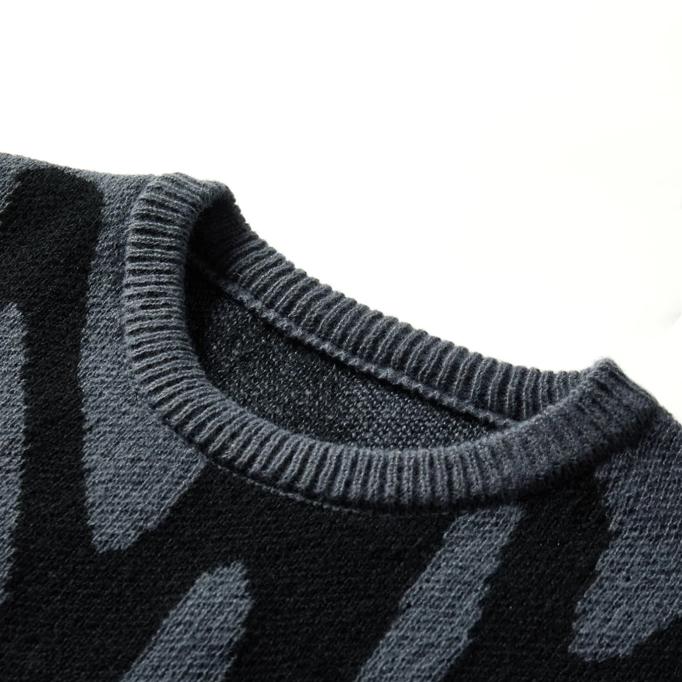 Suéter Liam para Hombre – Suéter Oversize de Punto con Patrón Abstracto y Tacto Suave