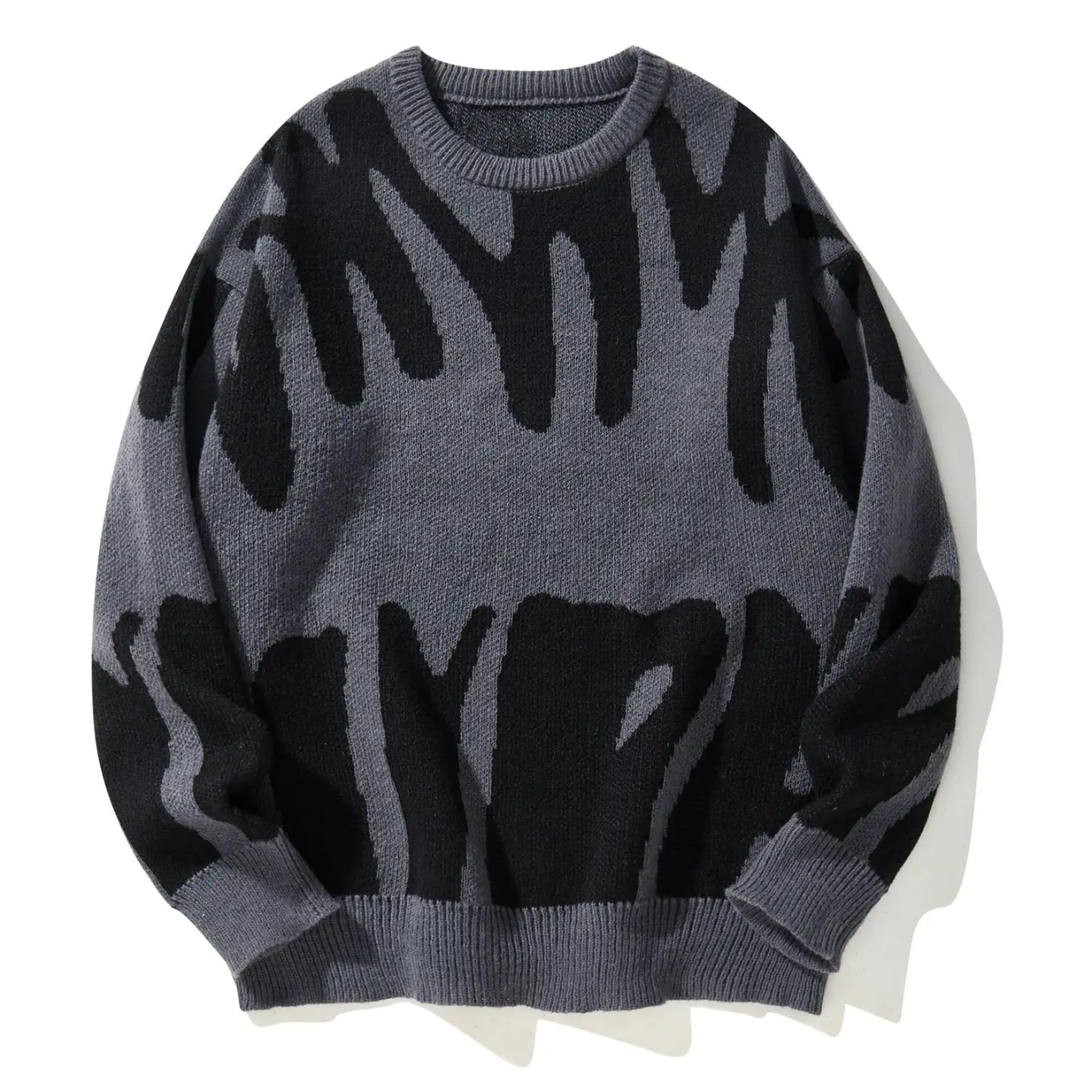 Suéter Liam para Hombre – Suéter Oversize de Punto con Patrón Abstracto y Tacto Suave